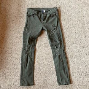 H&M biker skinny jeans 34x32